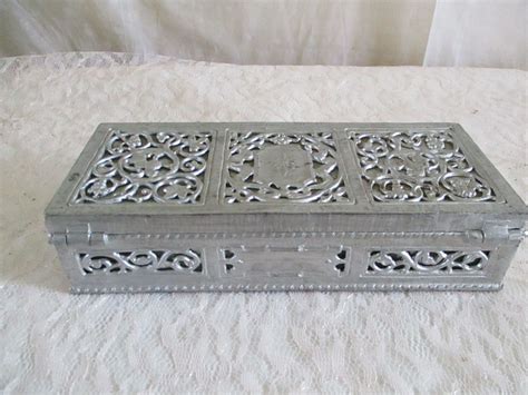 pewter silver metal trinket box for sale|pewter boxes with lids.